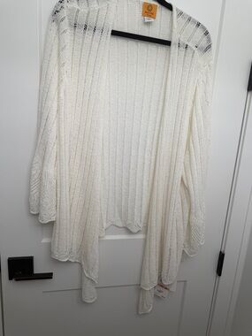 ruby rd garden party white cardigan women size 2x size